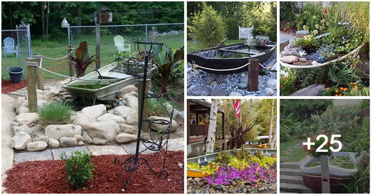 30 Creative Garden Landscaping Inspirations Reusing Old Boats
