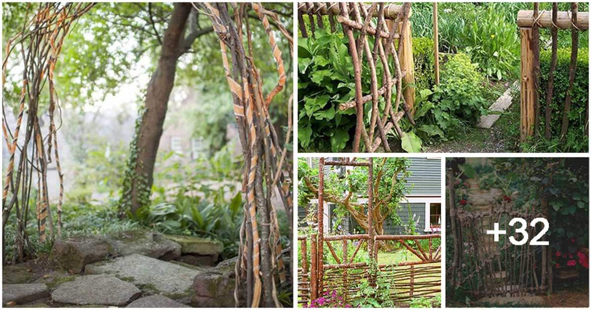 36 Rustic Garden Gates Made With Branches