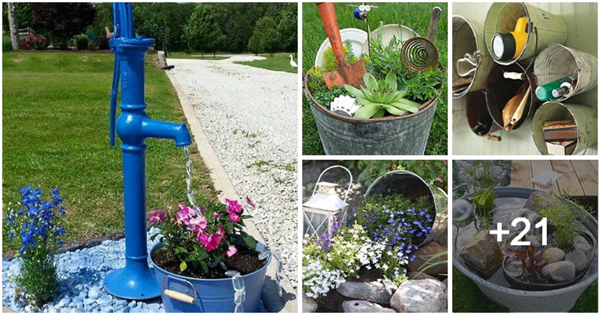 26 Brilliant Ways To Reuse Old Buckets In Your Outdoor Space