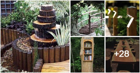 33 Easy And Creative Ideas Made From Old Logs And Stumps For Your Garden