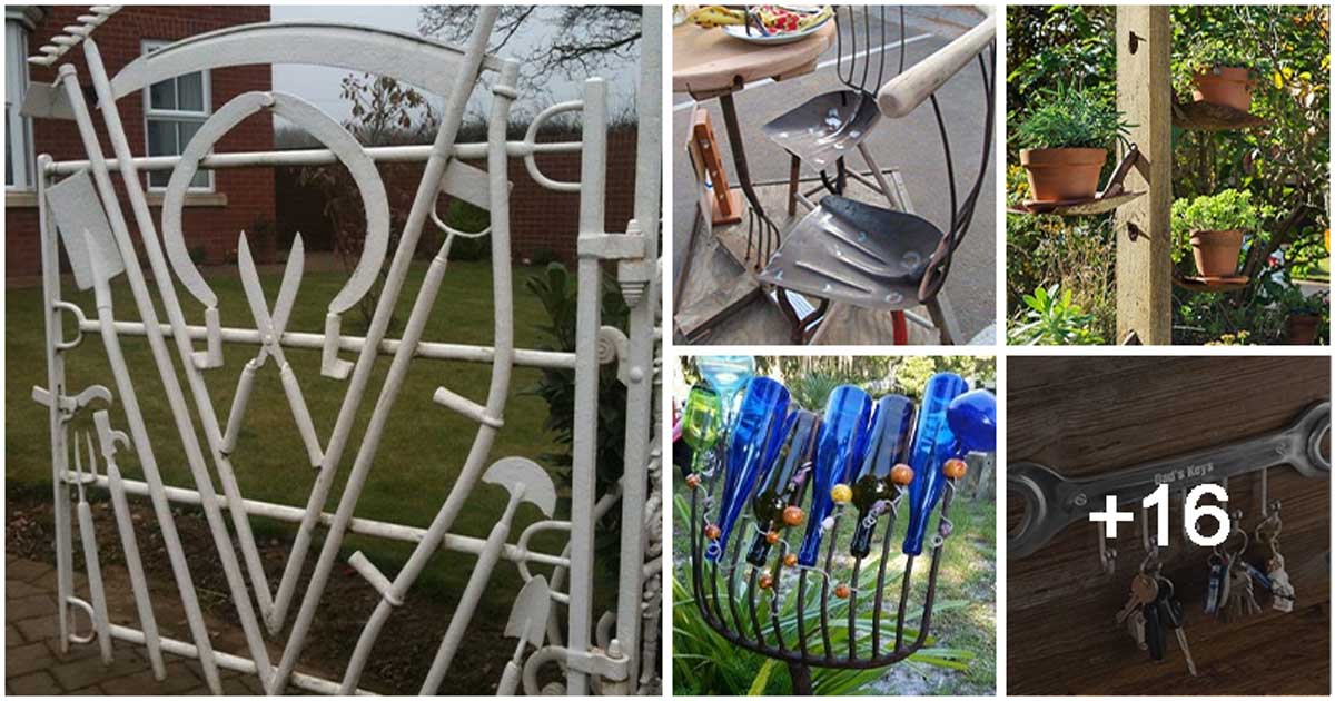 31 Upcycled Old Gardening Tool Projects
