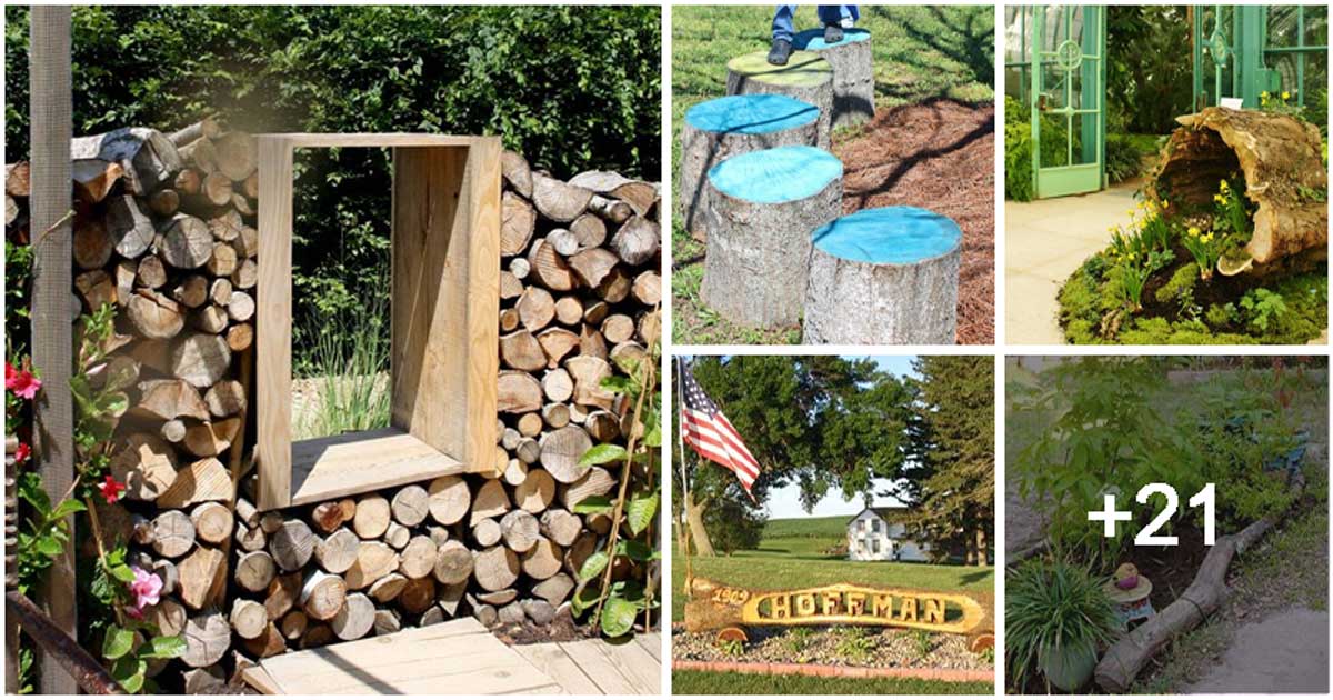 DIY Wood Log Ideas for Your Next Garden Projects