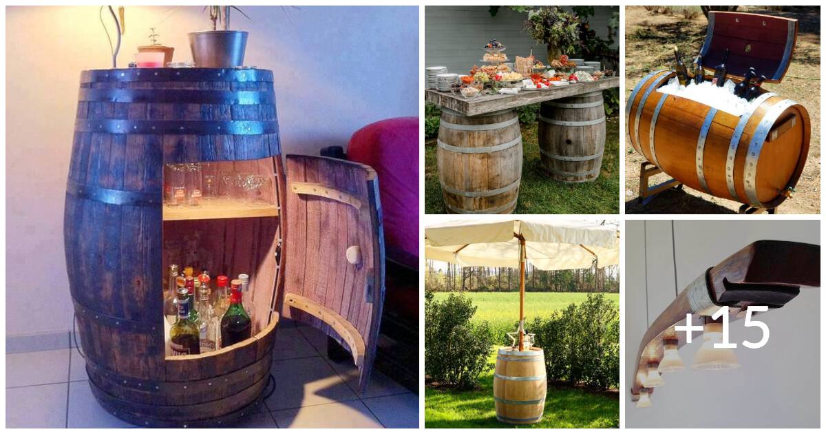 20 DIY Creative And Helpful Wine Barrel Ideas
