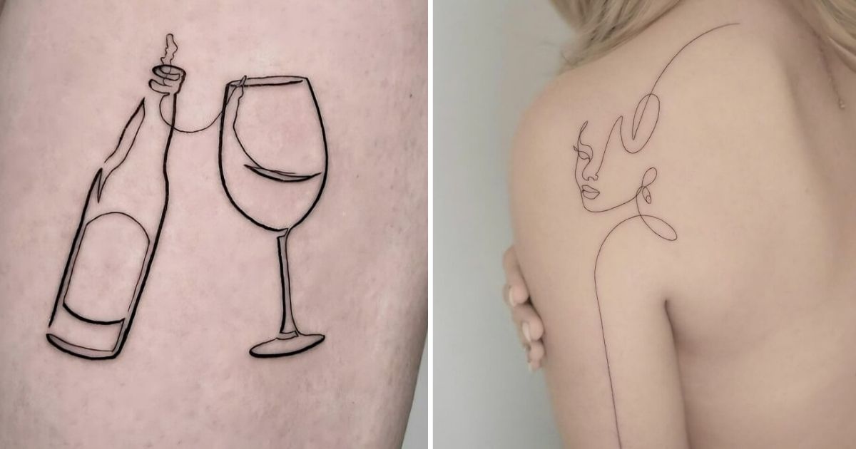 40 Single-Line Tattoos That Are Just Pure Perfection