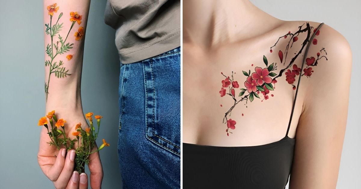 25 Gorgeous Floral Tattoo Designs To Bring Out Your Charm