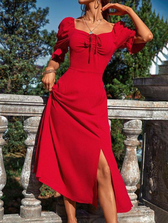 20 Stunning Outfit Ideas To Rock Your Red Dress - 163