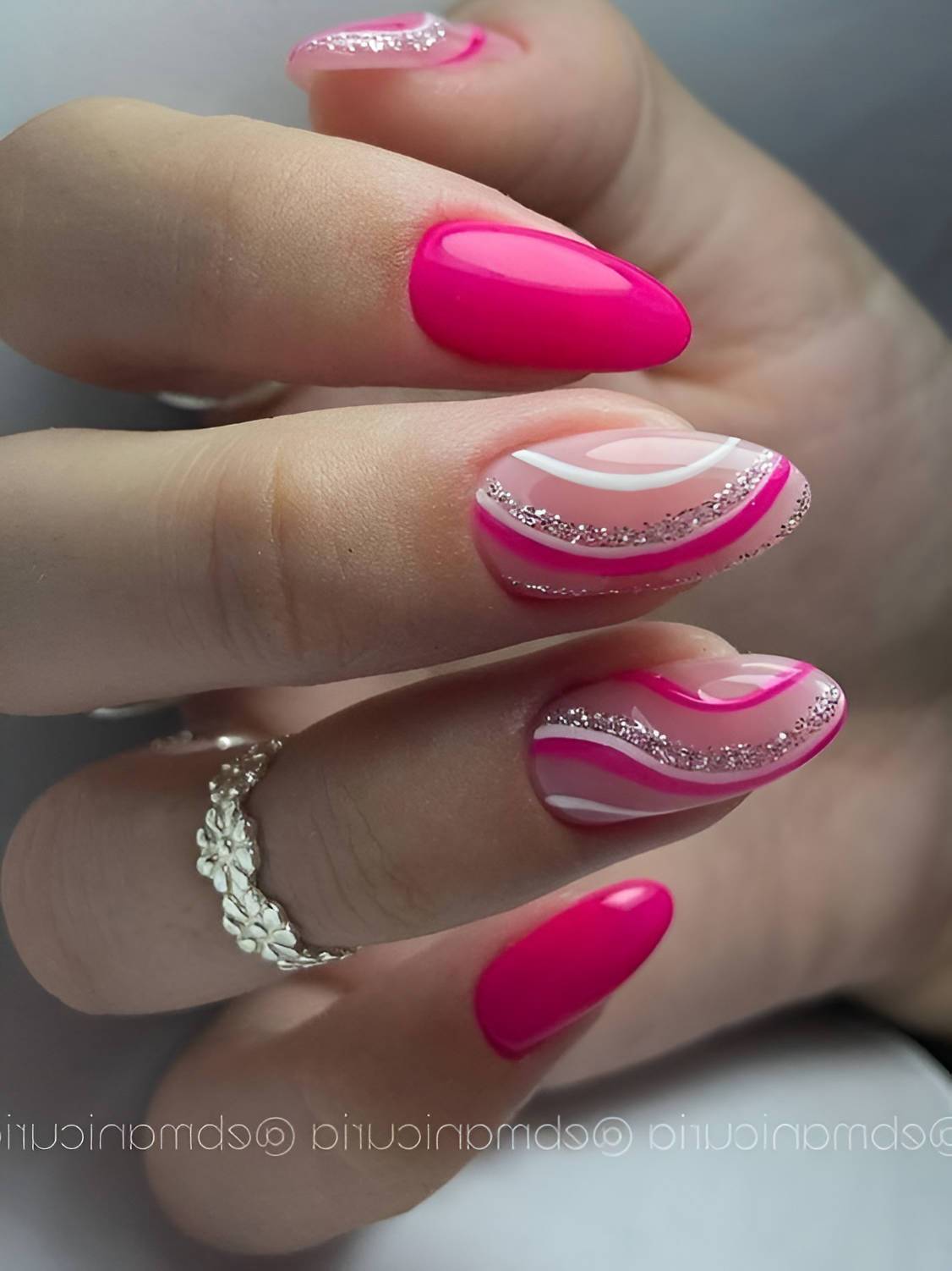 22 Barbiecore Hot Pink Nail Designs For Hot Girls - 177