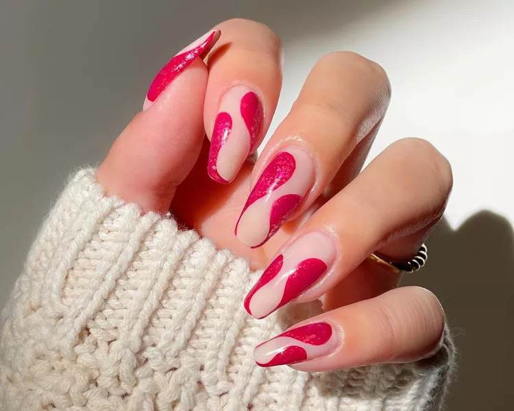22 Barbiecore Hot Pink Nail Designs For Hot Girls - 147