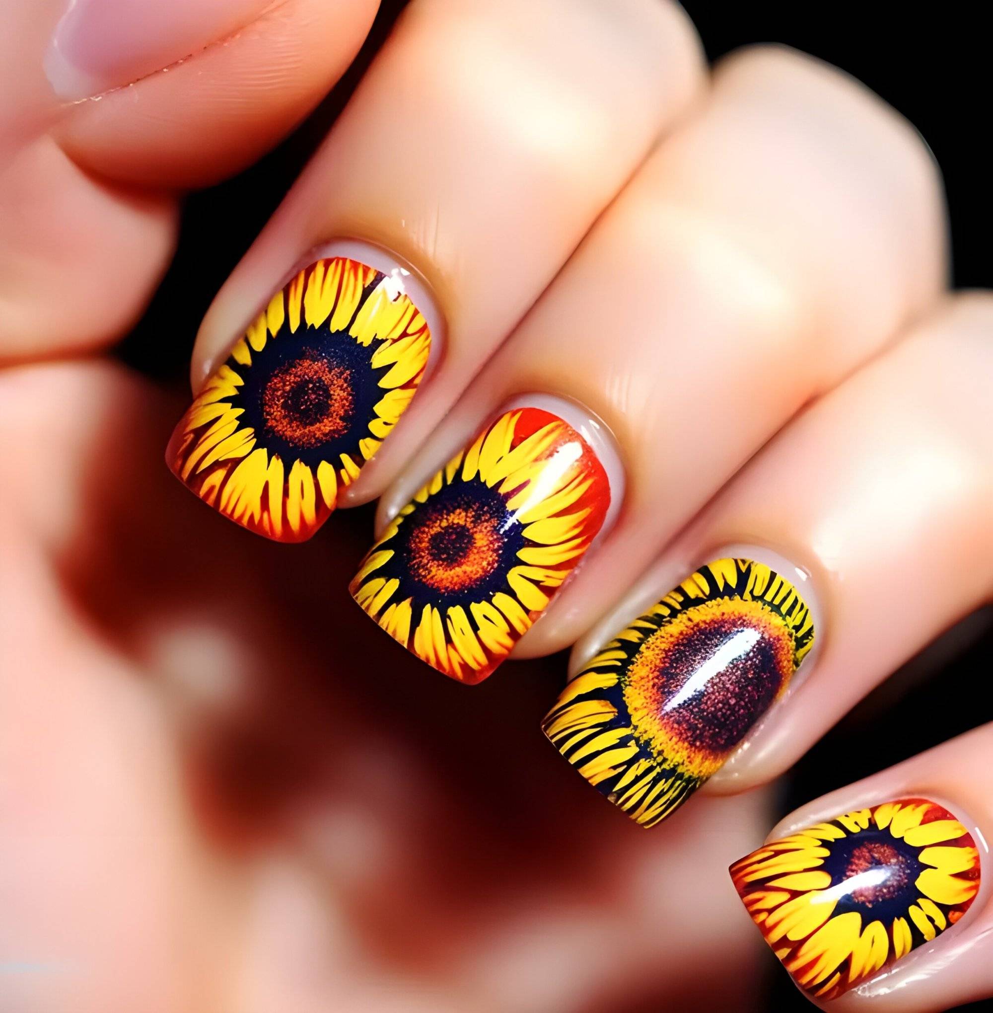 25 Trendy Summer Sunflower Nails For Beginners To Copy ASAP - 163