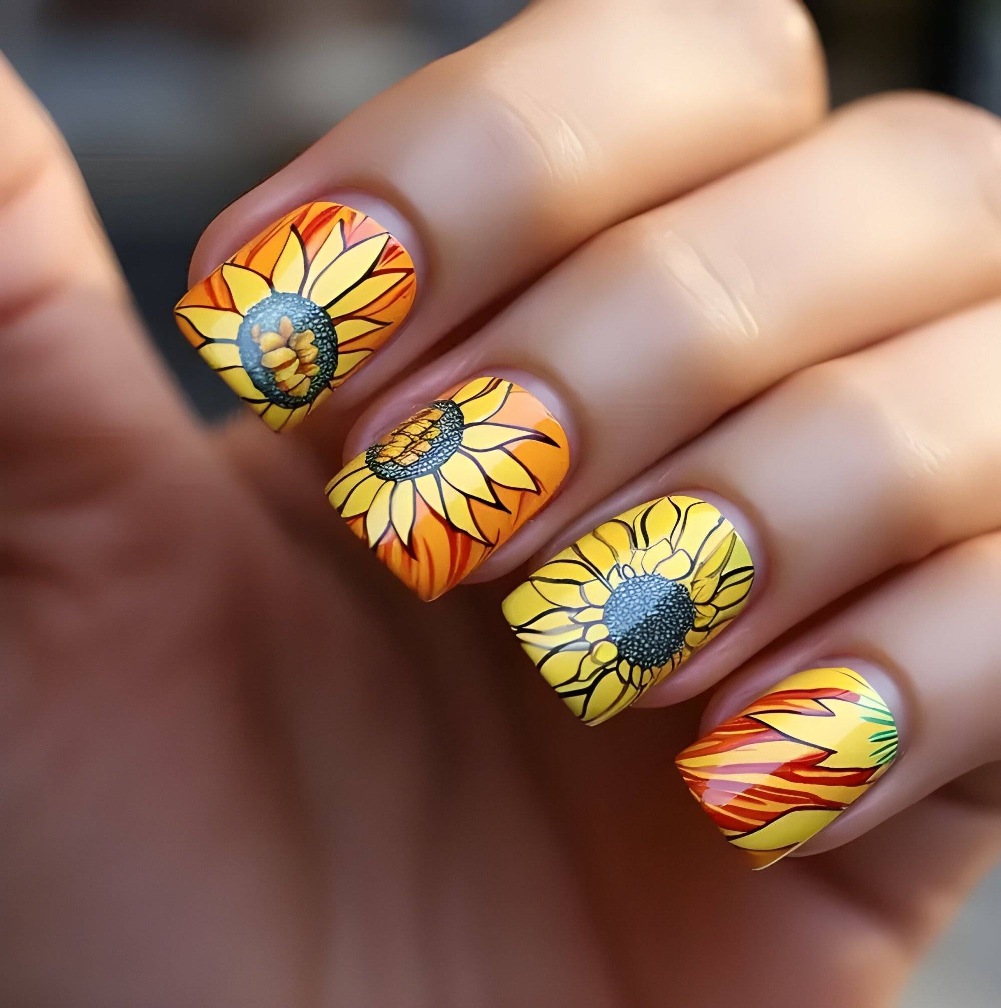 25 Trendy Summer Sunflower Nails For Beginners To Copy ASAP - 185