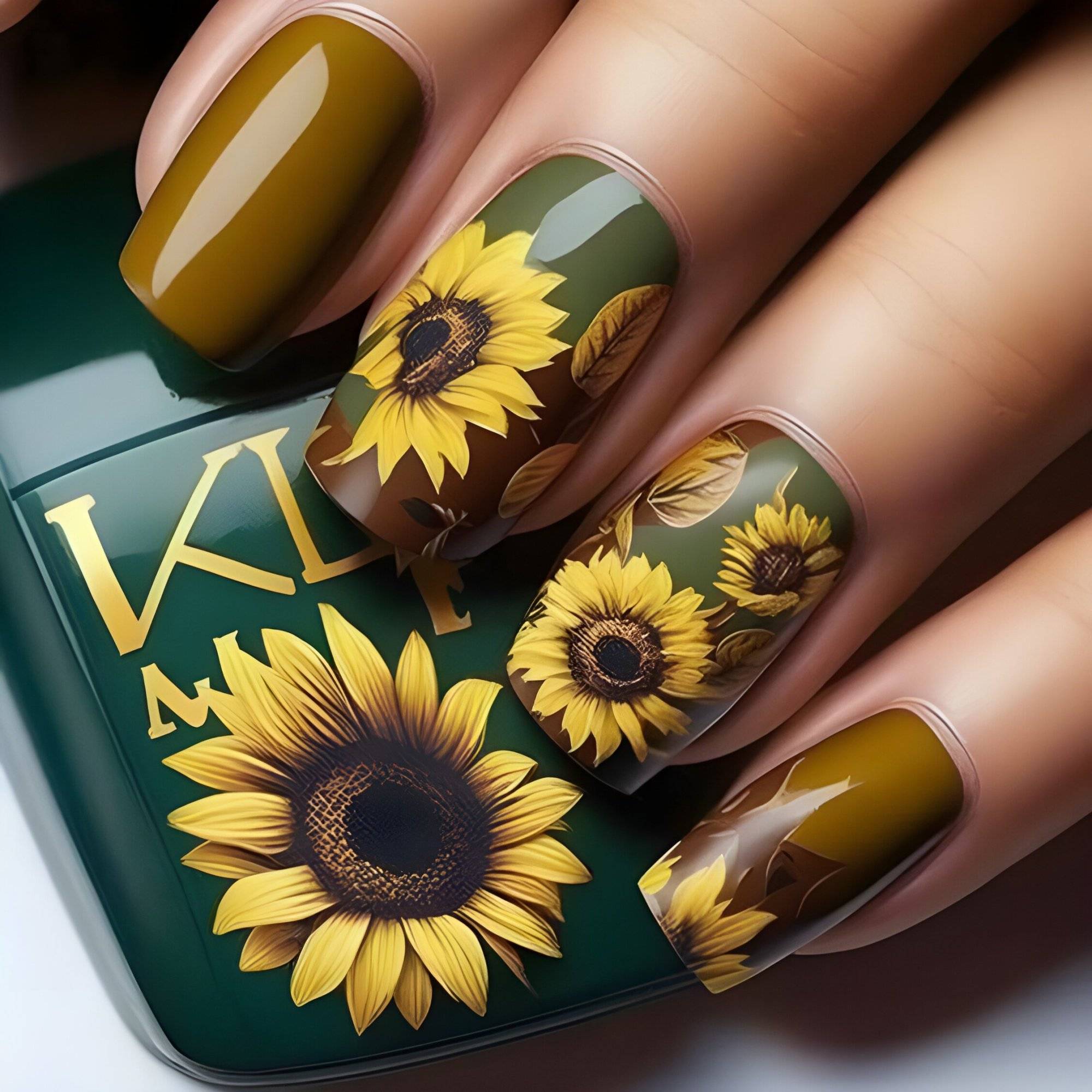 25 Trendy Summer Sunflower Nails For Beginners To Copy ASAP - 165