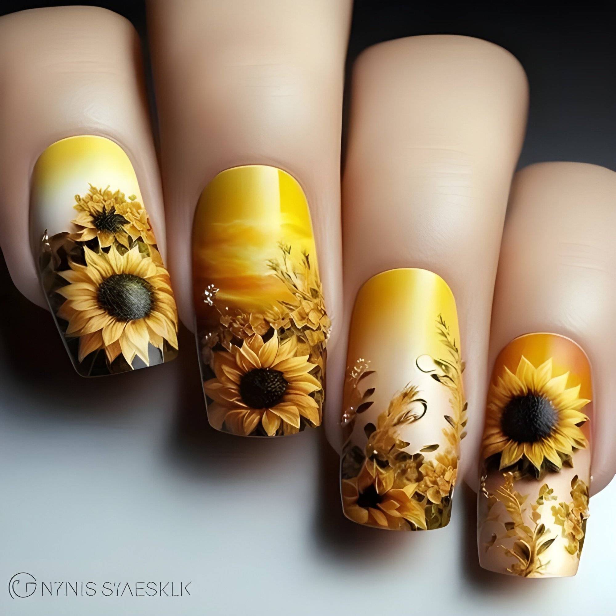 25 Trendy Summer Sunflower Nails For Beginners To Copy ASAP - 203