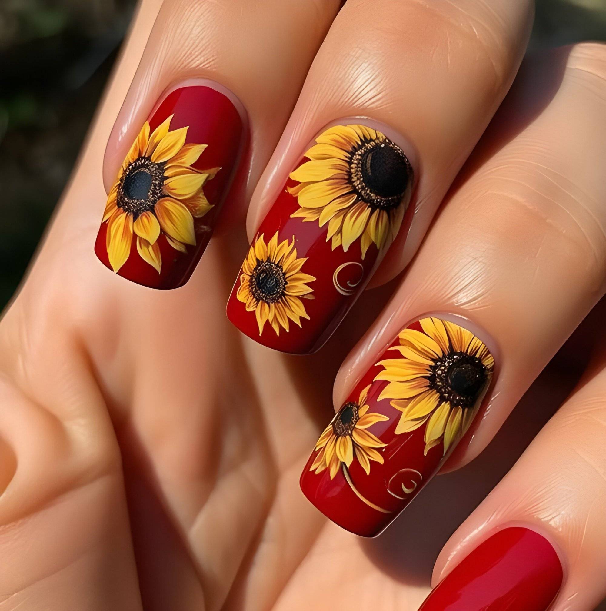 25 Trendy Summer Sunflower Nails For Beginners To Copy ASAP - 167