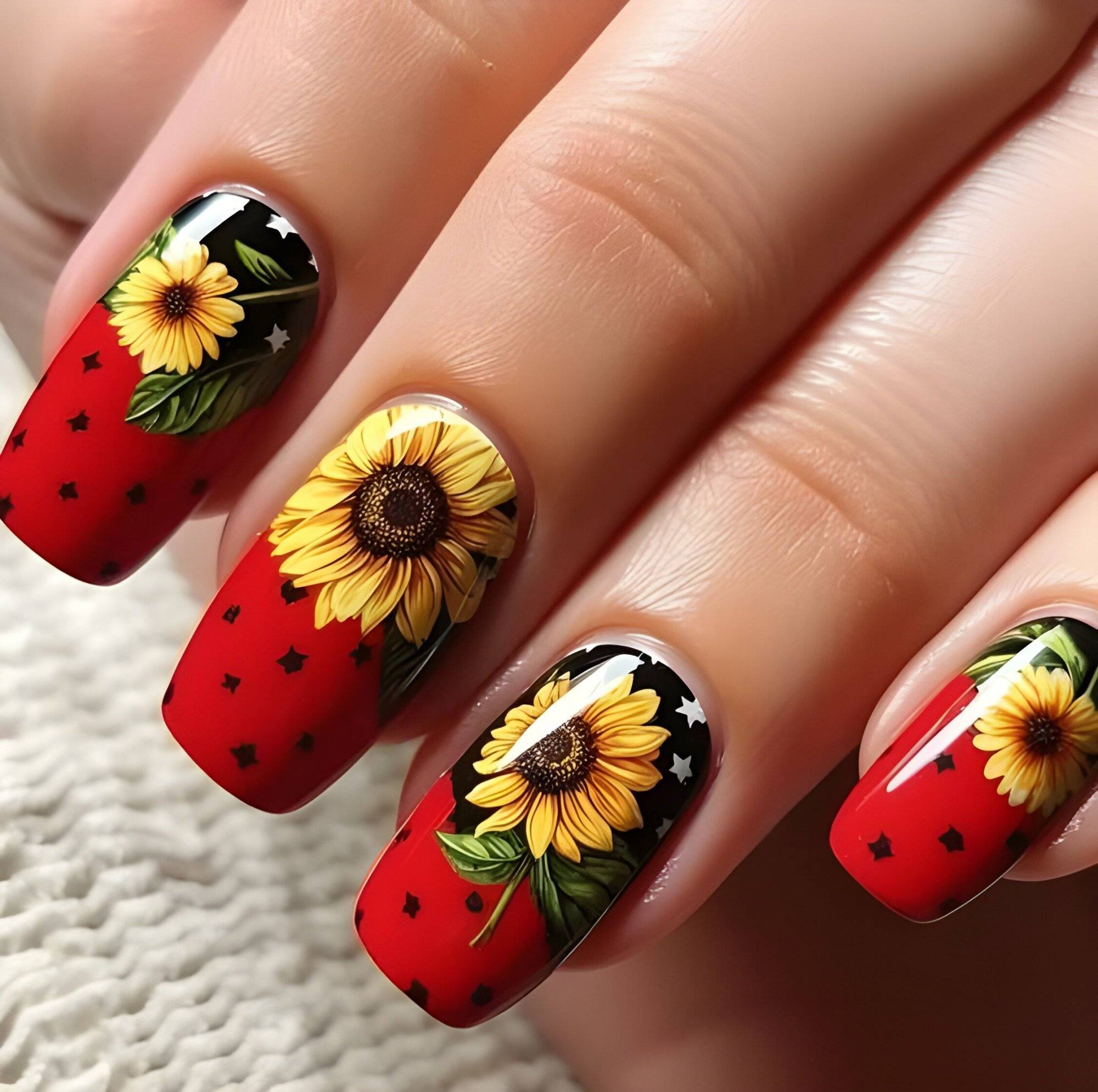 25 Trendy Summer Sunflower Nails For Beginners To Copy ASAP - 169