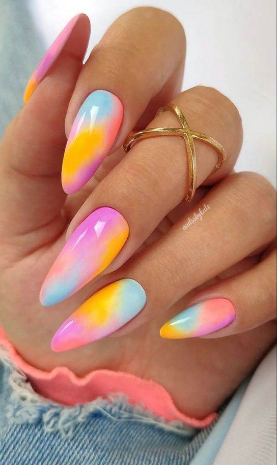 27 Enchanting Rainbow Nail Art Designs To Bring You Joy - 199