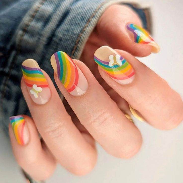 27 Enchanting Rainbow Nail Art Designs To Bring You Joy - 211