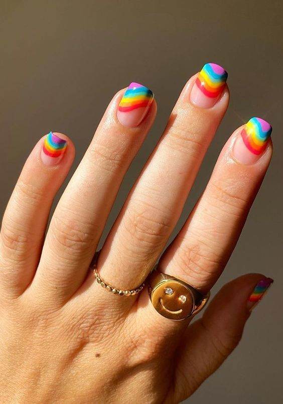 27 Enchanting Rainbow Nail Art Designs To Bring You Joy - 213