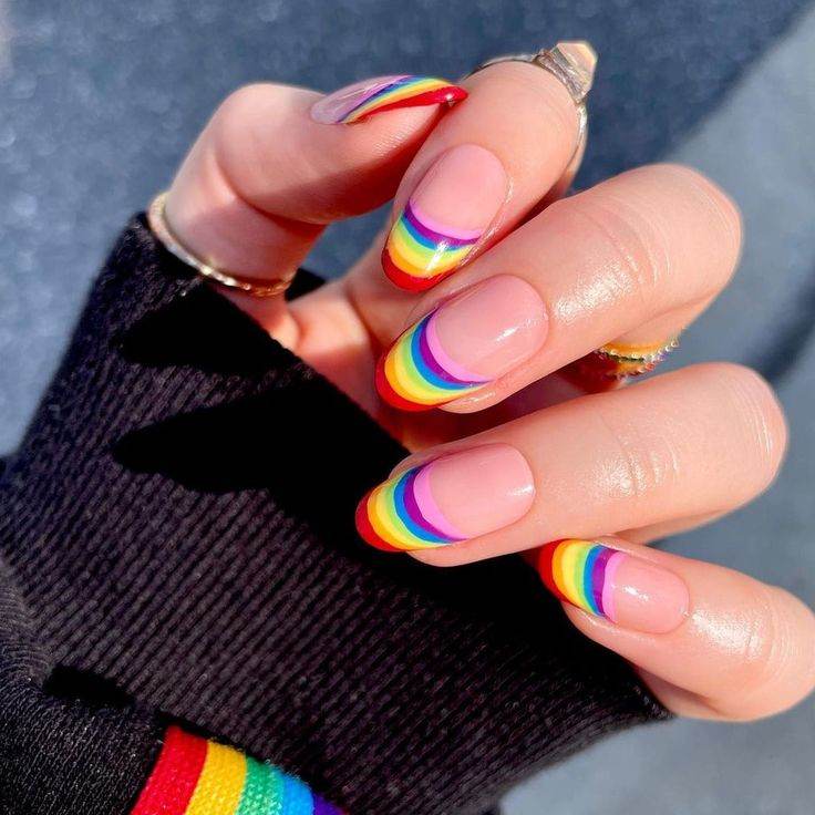 27 Enchanting Rainbow Nail Art Designs To Bring You Joy - 223
