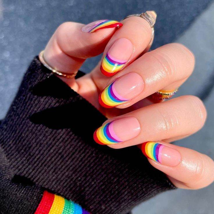 27 Enchanting Rainbow Nail Art Designs To Bring You Joy