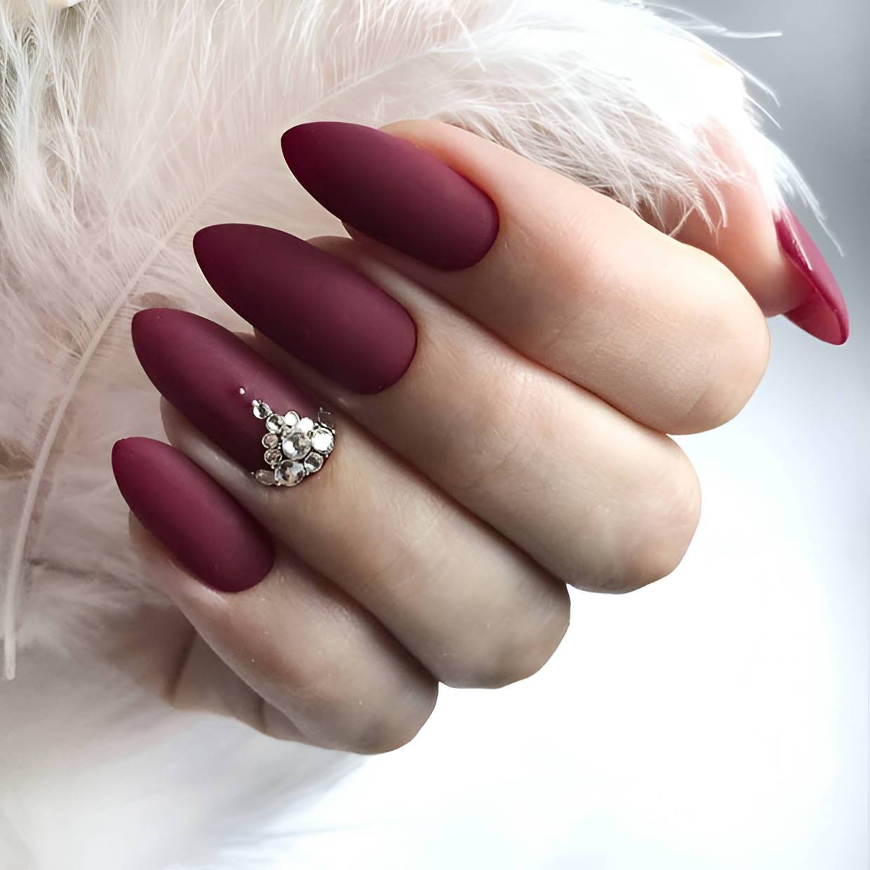 27 Hottest Maroon Red Nail Ideas To Try Right Now - 201