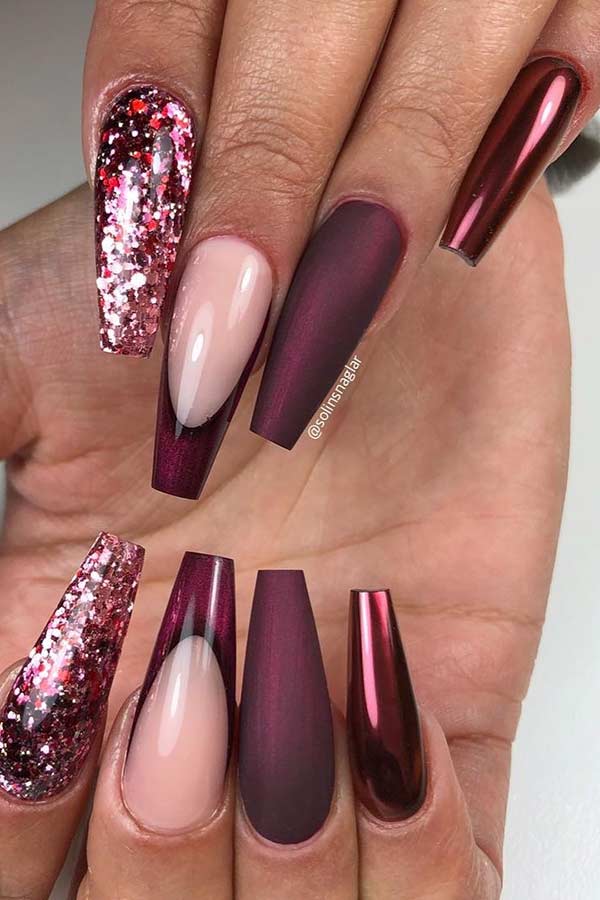 27 Hottest Maroon Red Nail Ideas To Try Right Now - 187