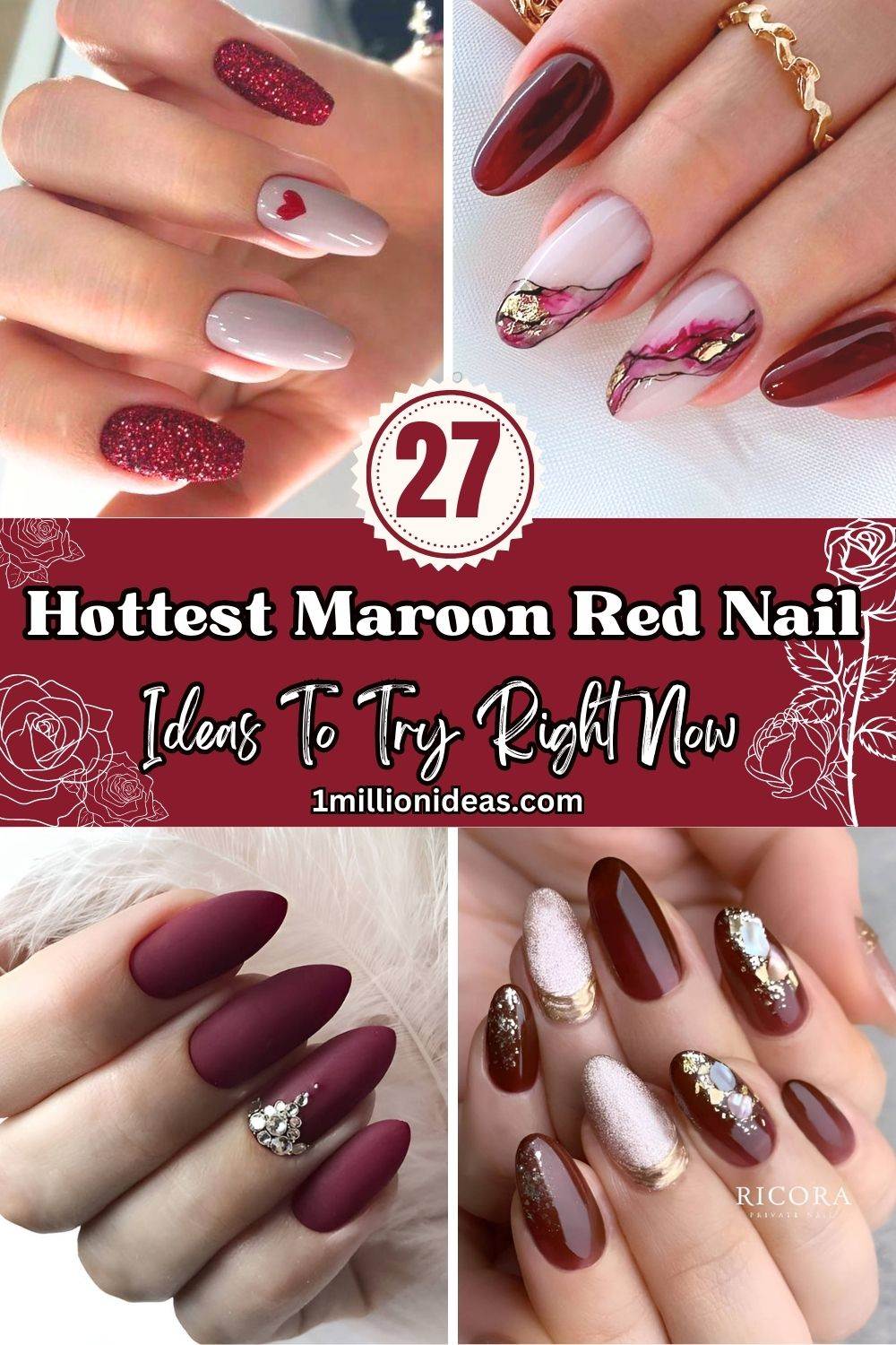27 Hottest Maroon Red Nail Ideas To Try Right Now - 173