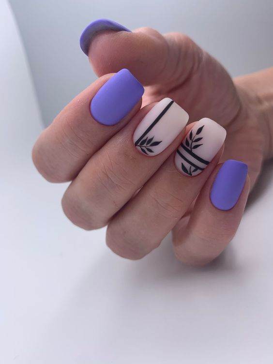 Prettiest Purple And White Manicures To Vamp Up Your Summer - 171
