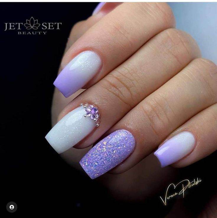 Prettiest Purple And White Manicures To Vamp Up Your Summer - 173