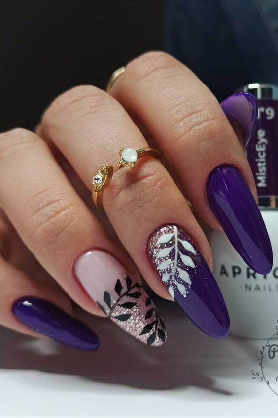Prettiest Purple And White Manicures To Vamp Up Your Summer - 179