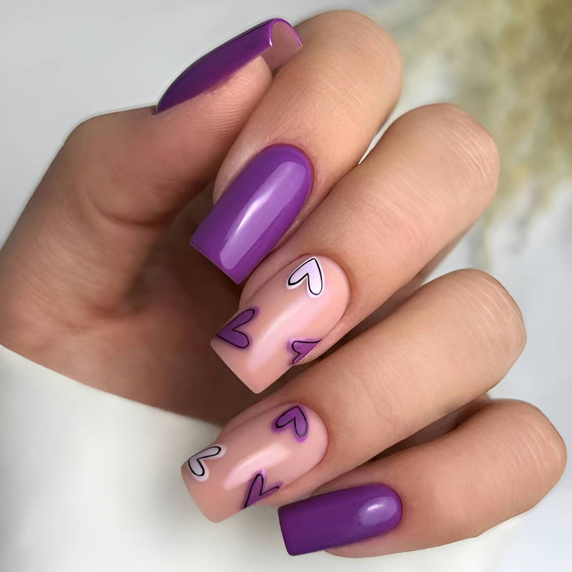 Prettiest Purple And White Manicures To Vamp Up Your Summer - 181