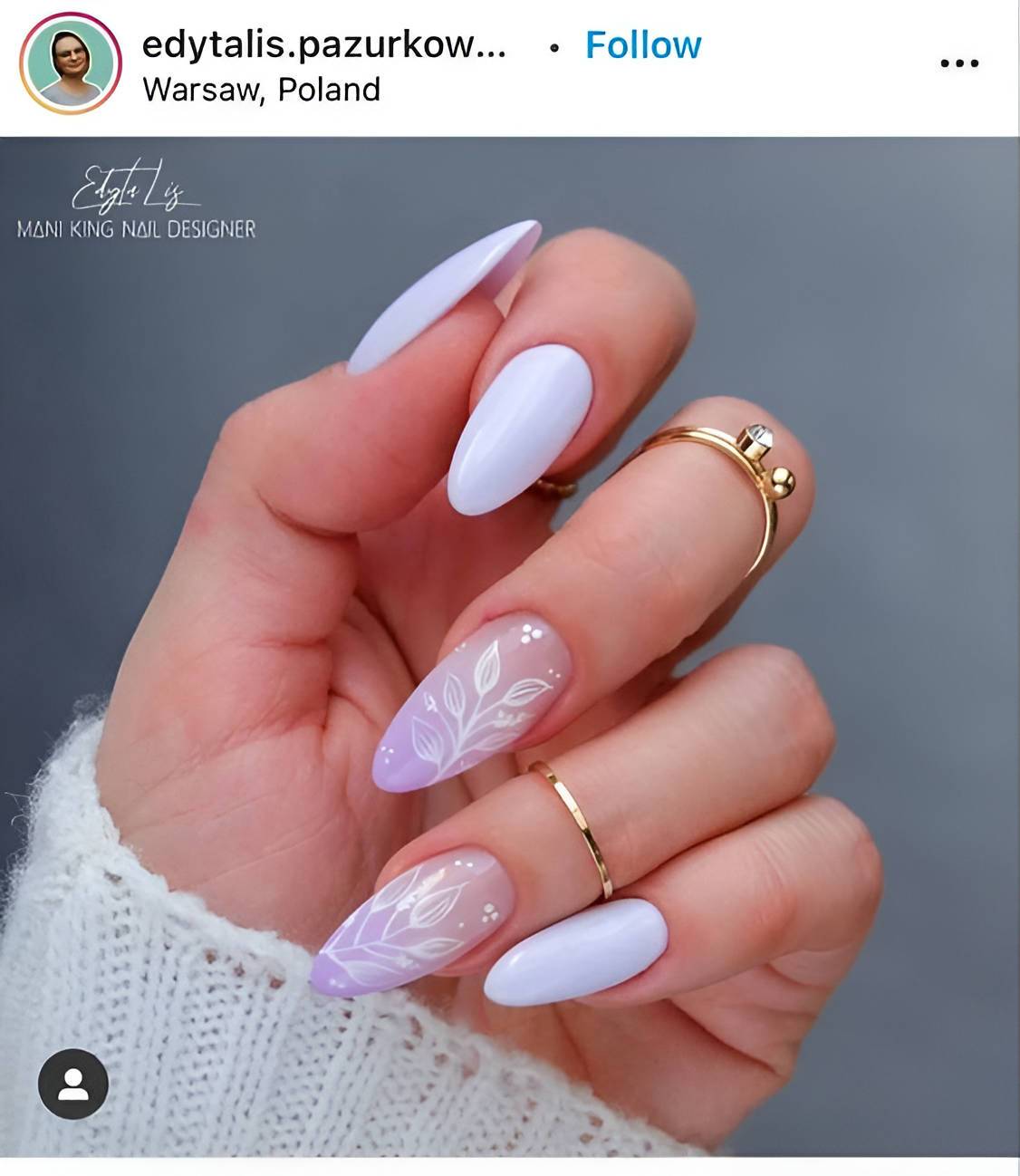 Prettiest Purple And White Manicures To Vamp Up Your Summer - 189