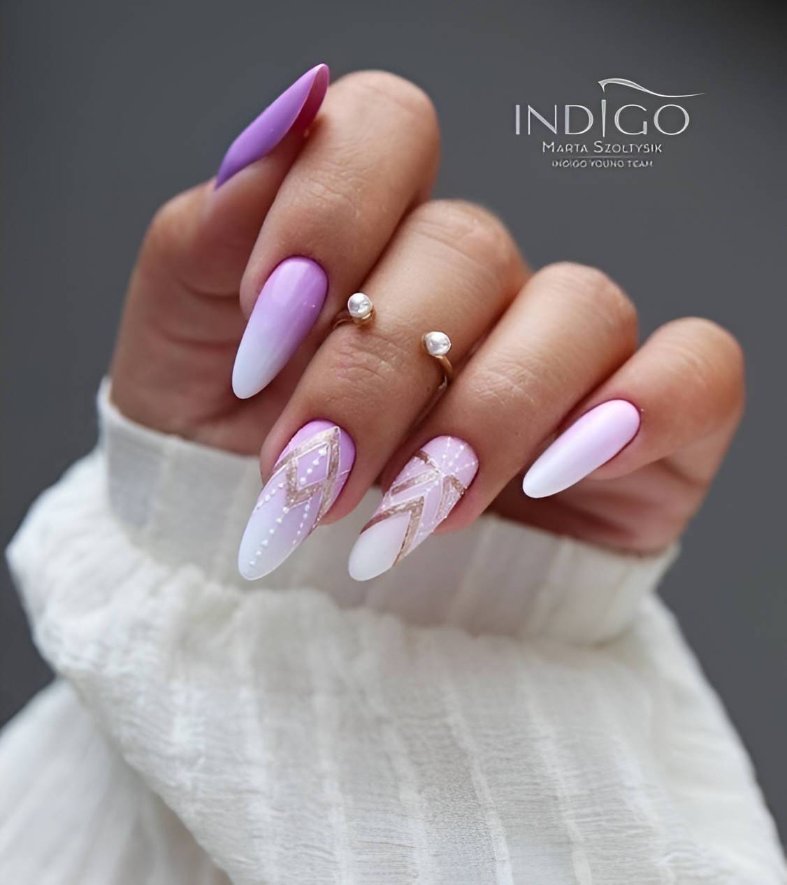 Prettiest Purple And White Manicures To Vamp Up Your Summer - 159