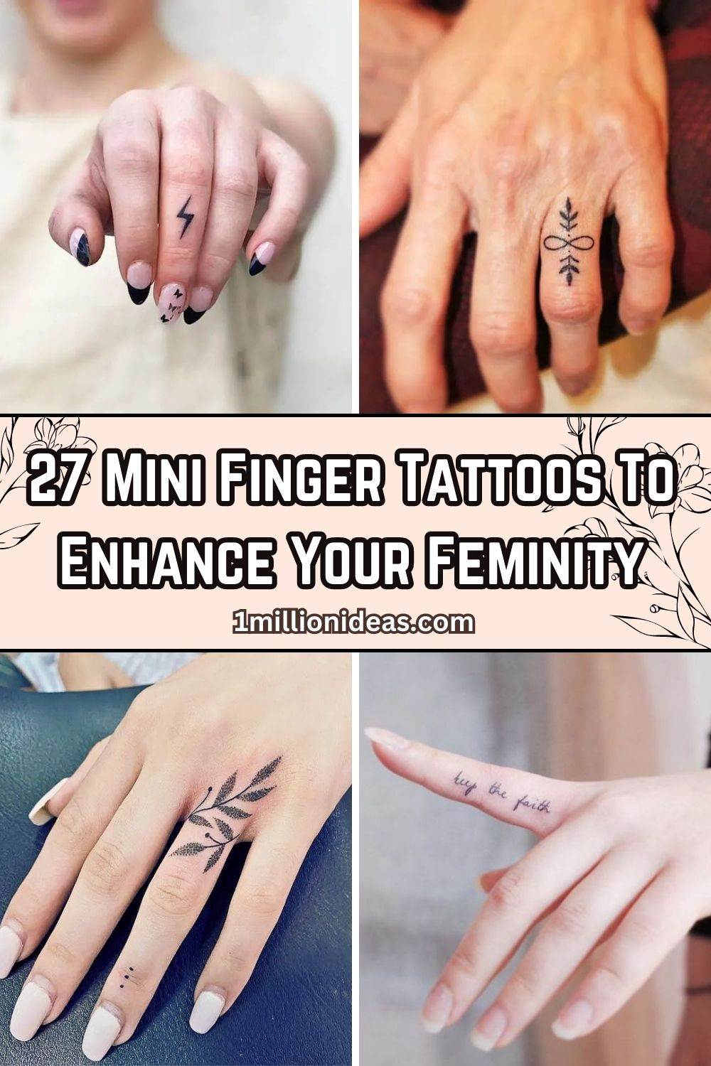 27 Mini Finger Tattoos To Enhance Your Feminity