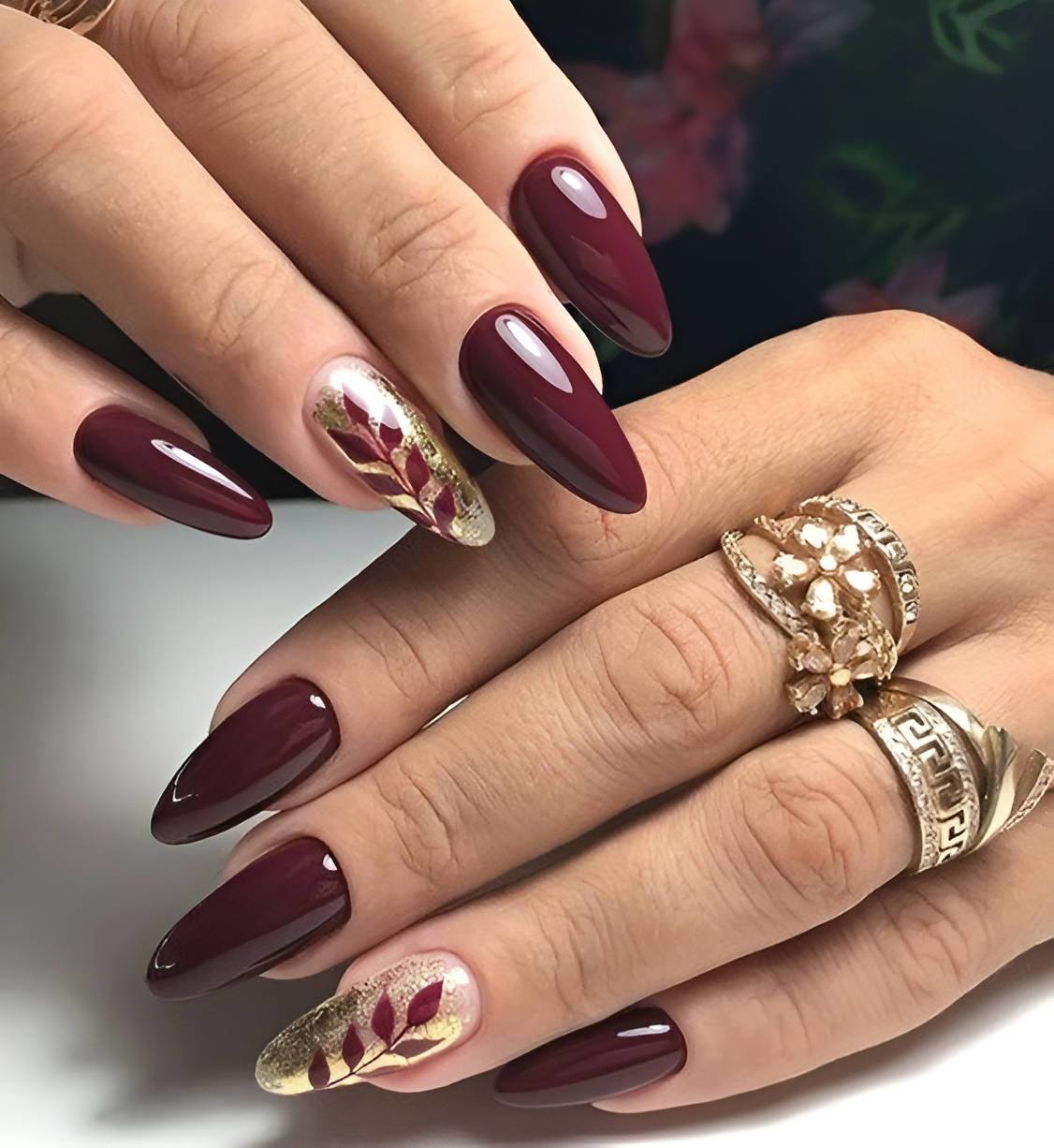 30 Elegant Burgundy Nails To Enhance Your Feminity - 223