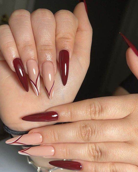 30 Elegant Burgundy Nails To Enhance Your Feminity - 245