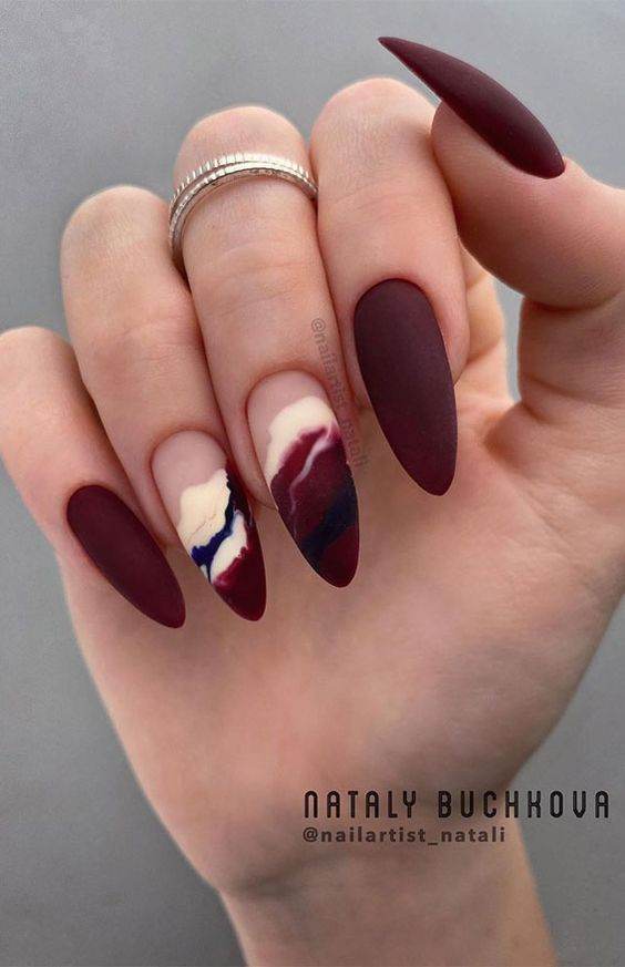 30 Elegant Burgundy Nails To Enhance Your Feminity - 203