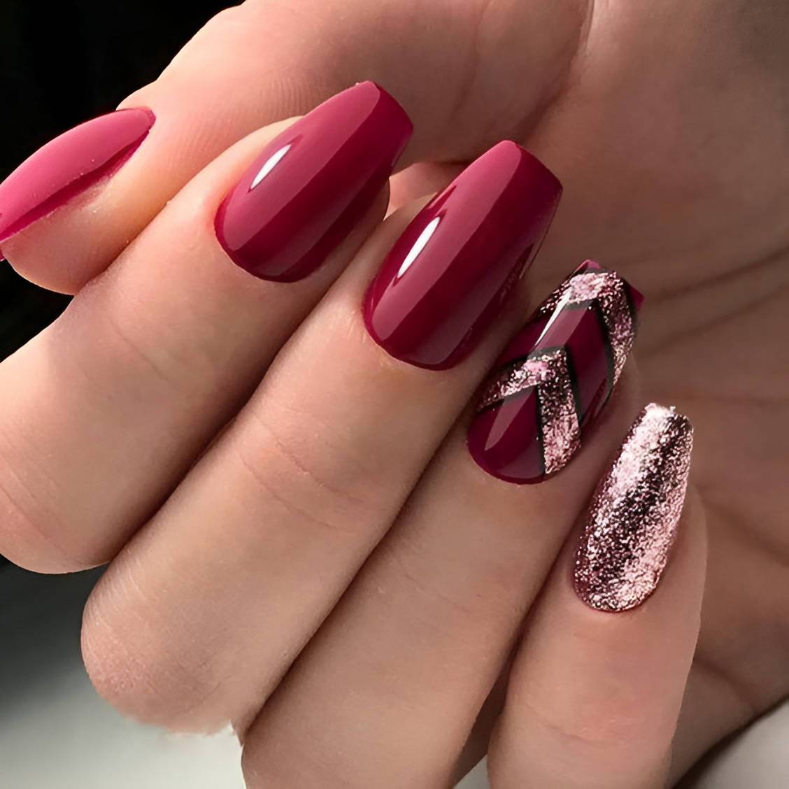 30 Elegant Burgundy Nails To Enhance Your Feminity - 207