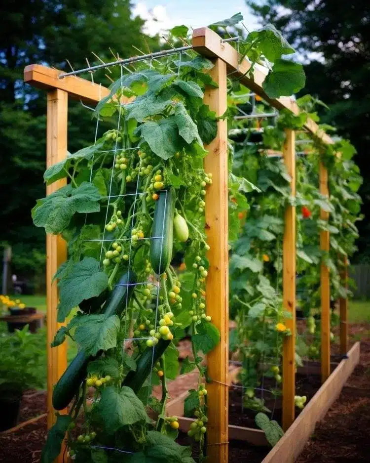 15 DIY Cucumber Trellis Ideas To Maximize Your Garden's Potential - 131