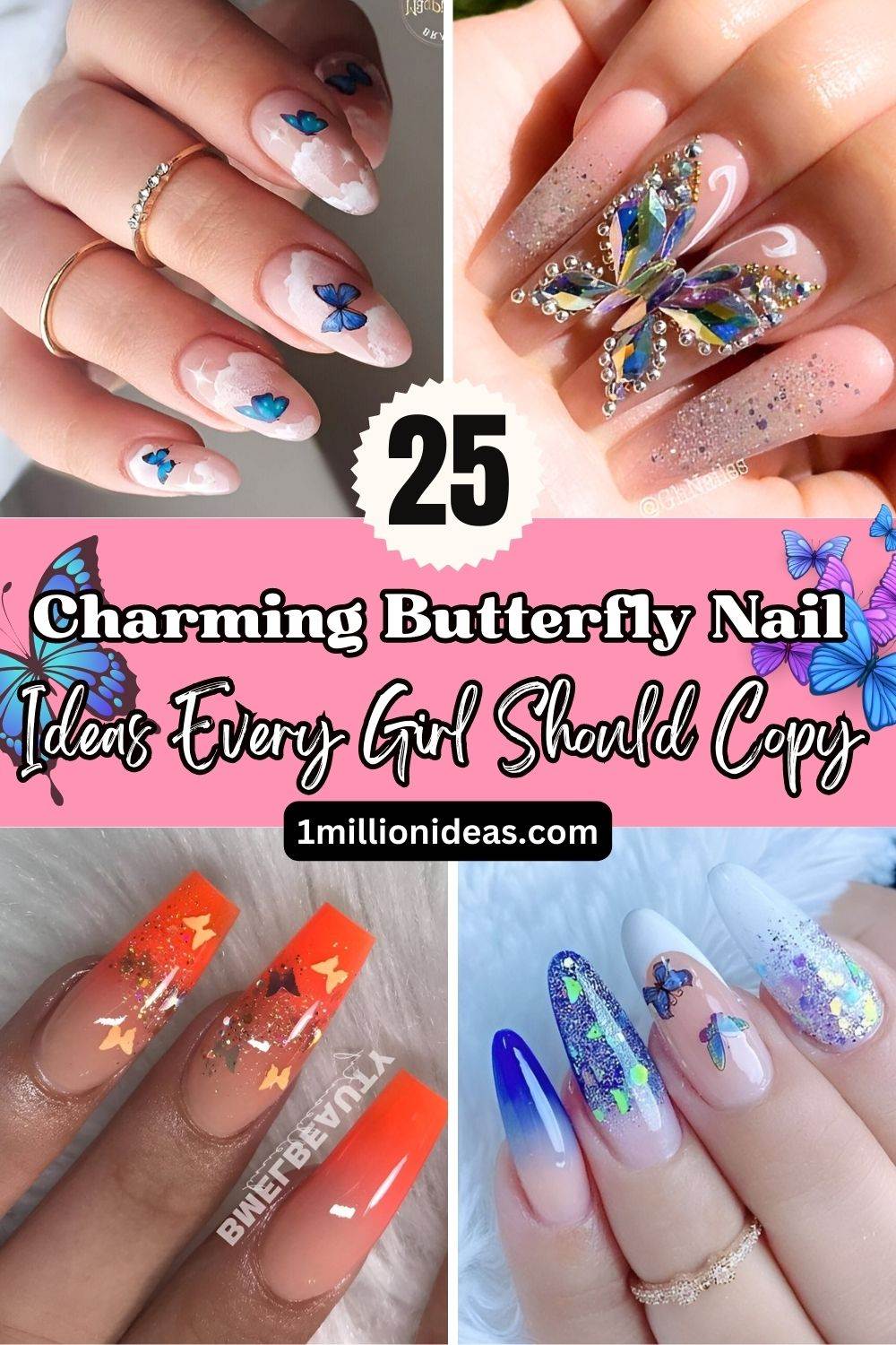 25 Charming Butterfly Nail Ideas Every Girl Should Copy ASAP - 161