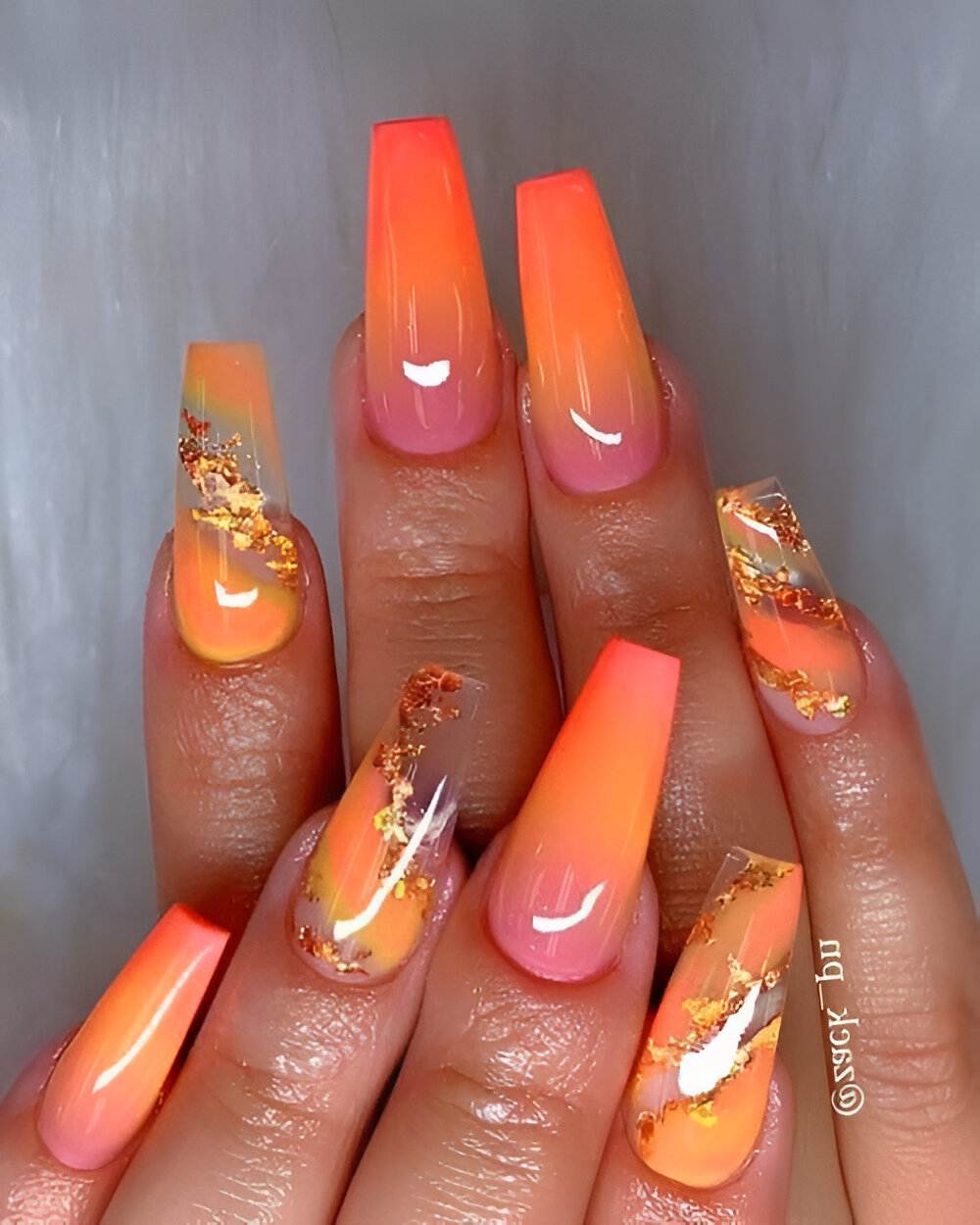 30 Chic Orange Nail Ideas To Make You Look Stunning - 211