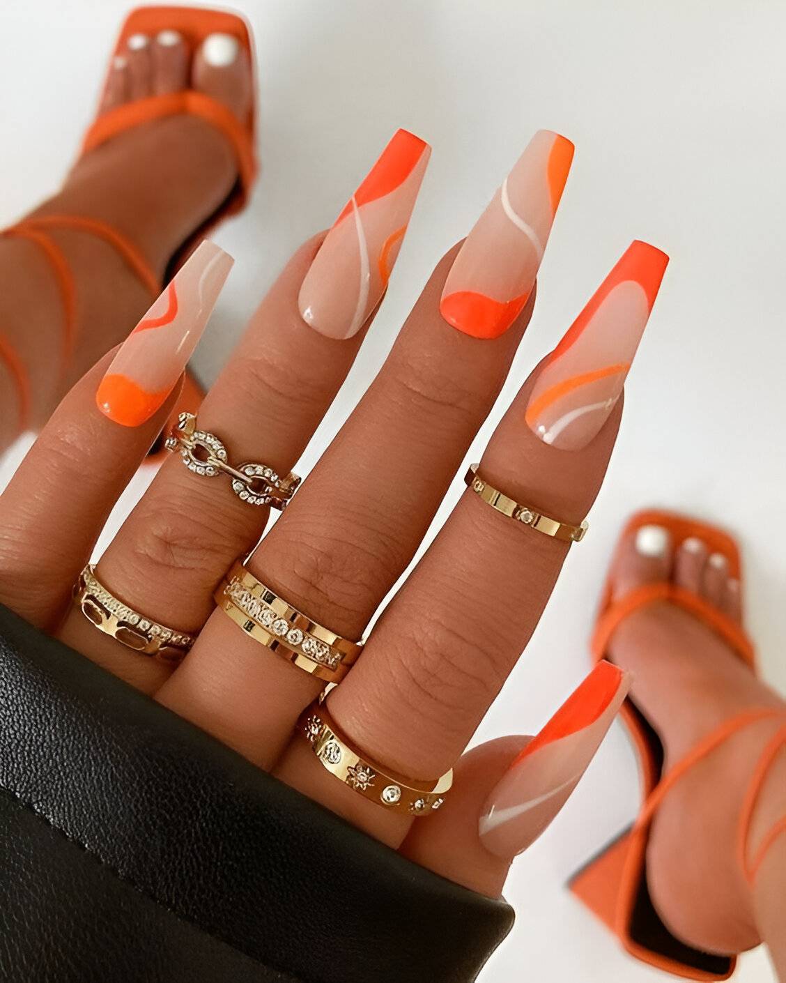 30 Chic Orange Nail Ideas To Make You Look Stunning - 213