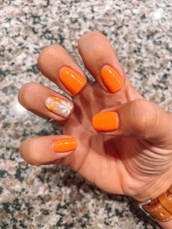 30 Chic Orange Nail Ideas To Make You Look Stunning - 243