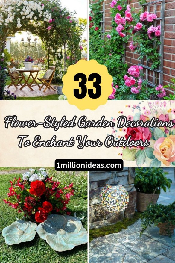 33 Flower-Styled Garden Decorations To Enchant Your Outdoors