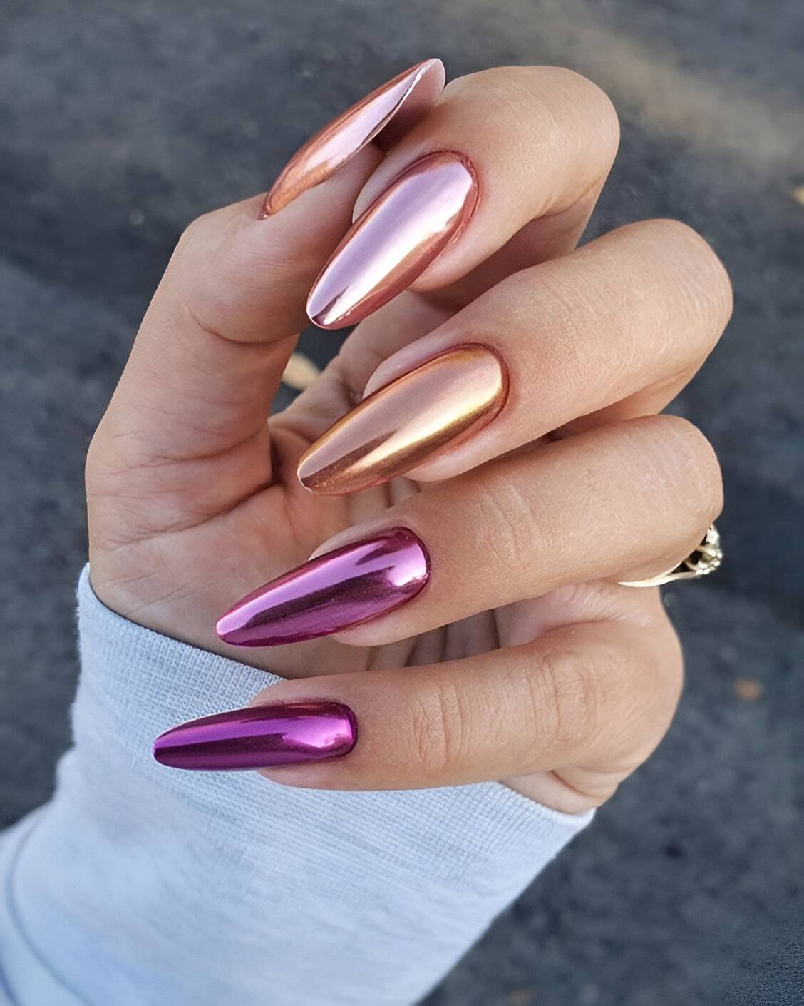 30 Chic Chrome Nail Designs For The Ultimate Glam Look - 203