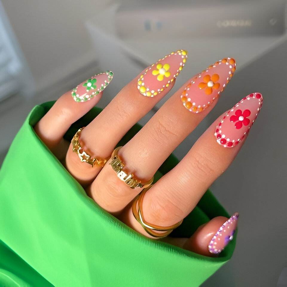 30 Gorgeous Flower Nail Designs No Pretty Girl Should Miss - 193