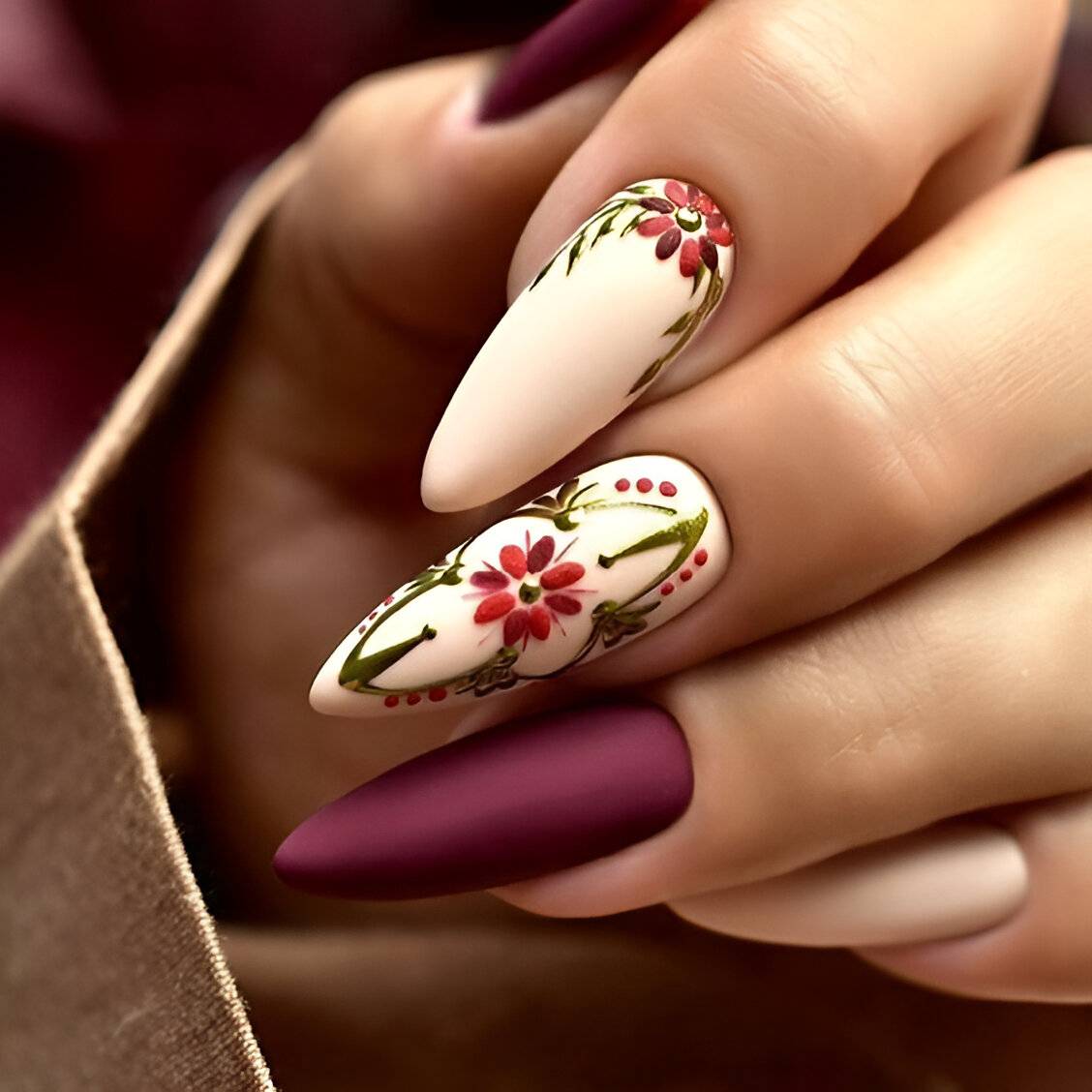 30 Gorgeous Flower Nail Designs No Pretty Girl Should Miss - 215