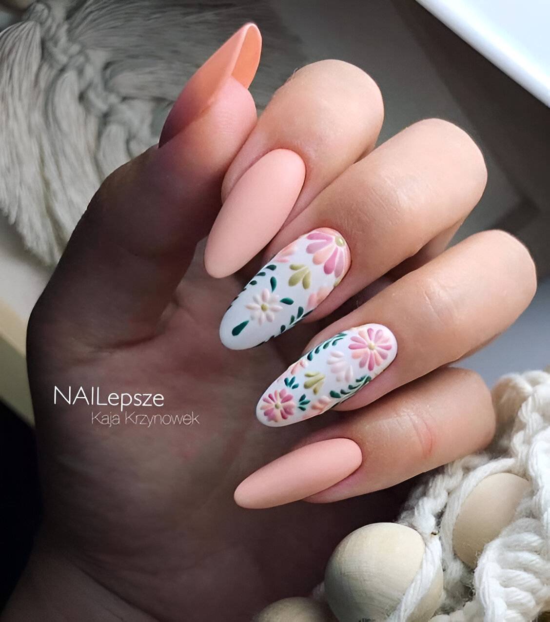 30 Gorgeous Flower Nail Designs No Pretty Girl Should Miss - 217