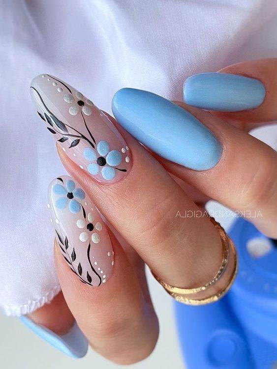 30 Gorgeous Flower Nail Designs No Pretty Girl Should Miss - 223