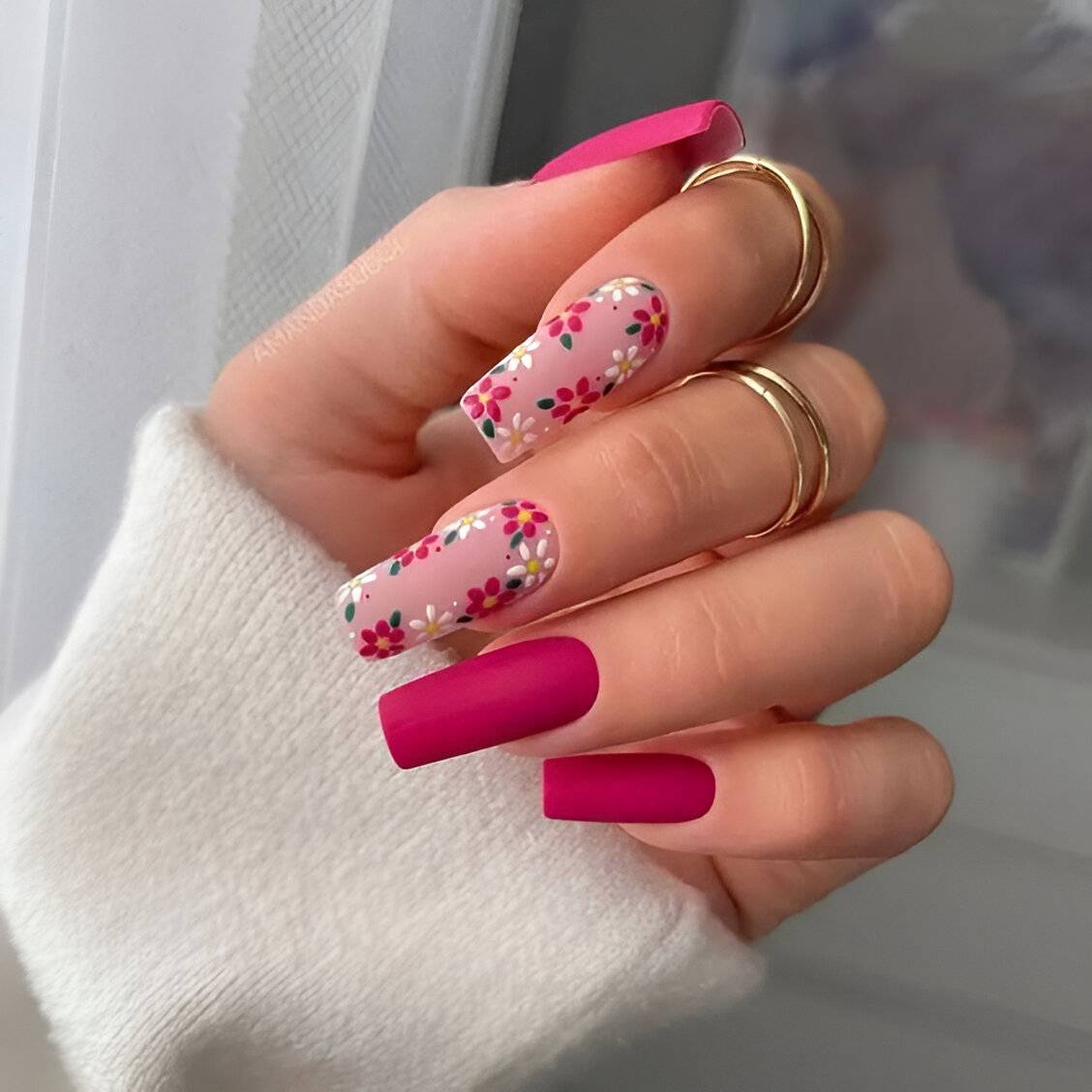 30 Gorgeous Flower Nail Designs No Pretty Girl Should Miss - 229