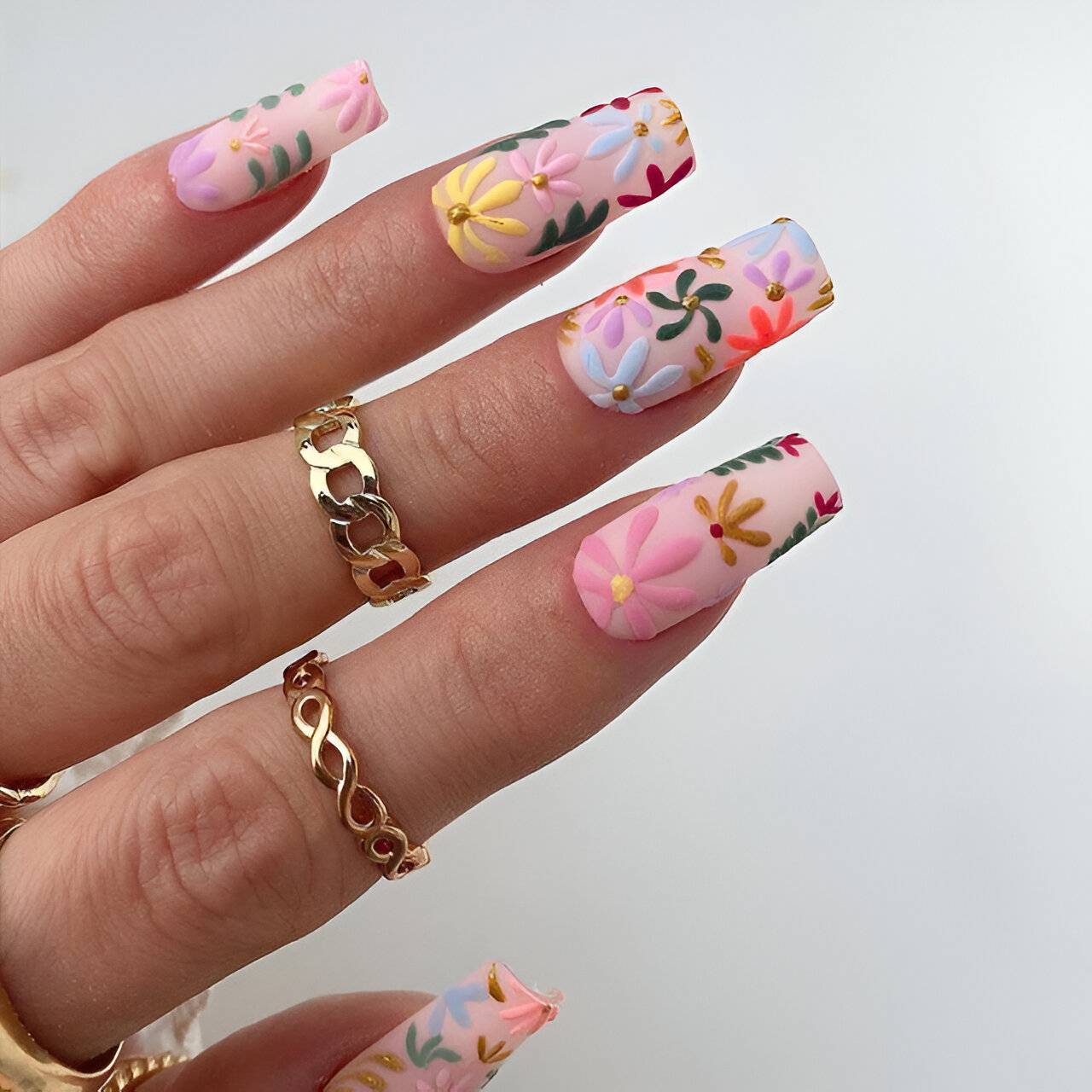 30 Gorgeous Flower Nail Designs No Pretty Girl Should Miss - 195